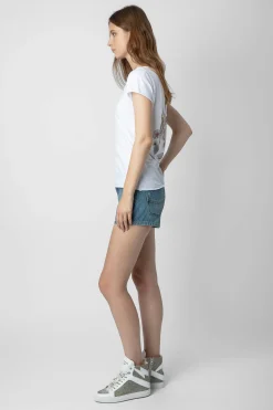 Zadig & Voltaire Pantalons Et Shorts^Short En Denim A Strass Sina