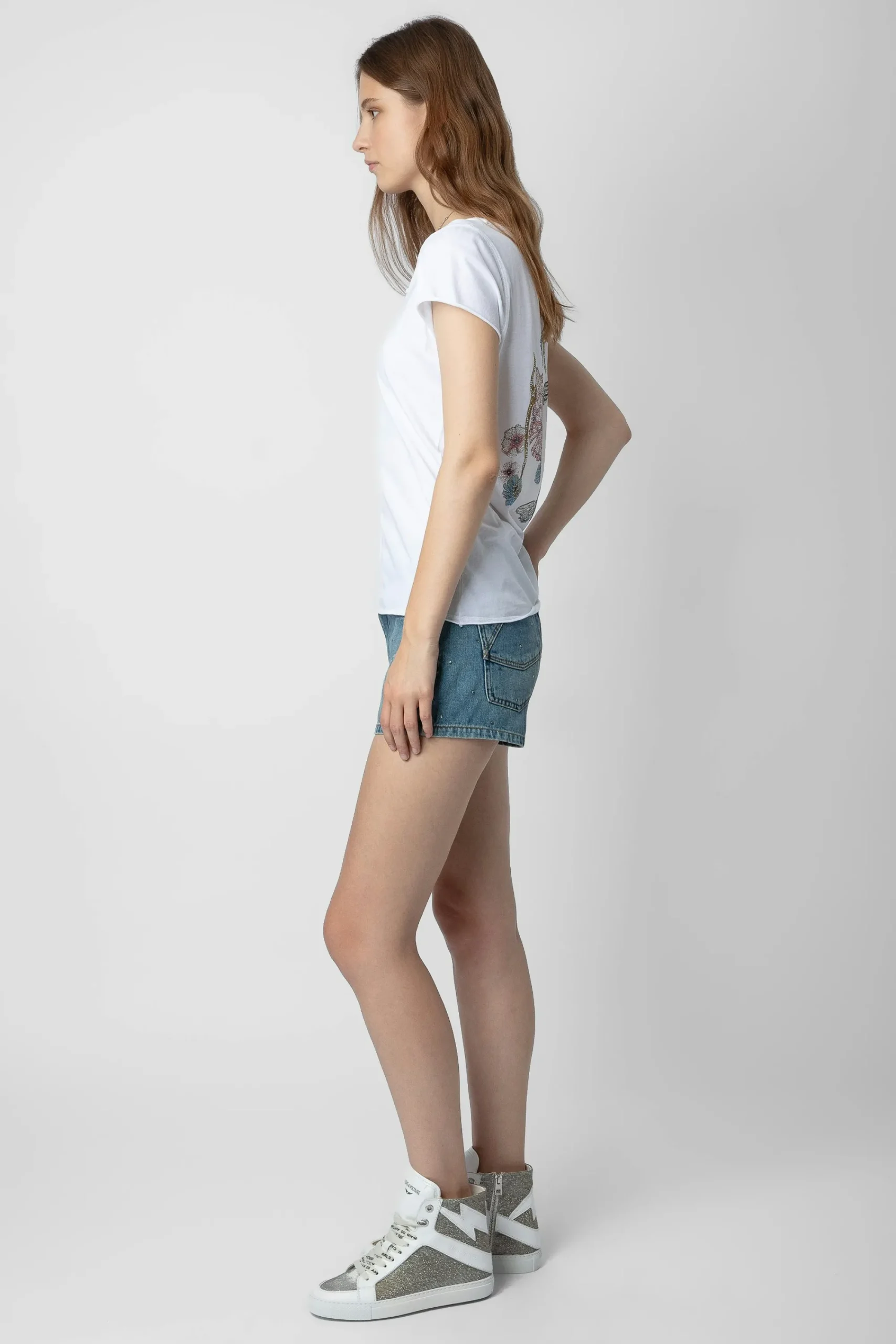 Zadig & Voltaire Pantalons Et Shorts^Short En Denim A Strass Sina