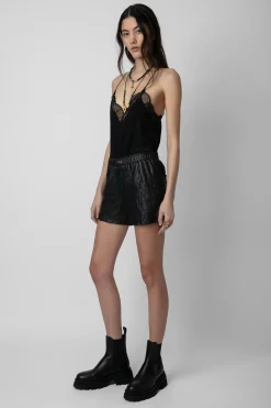 Zadig & Voltaire Pantalons Et Shorts^Short Pax Cuir Froisse