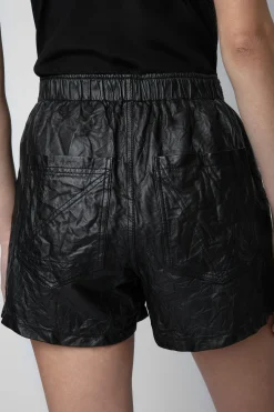 Zadig & Voltaire Pantalons Et Shorts^Short Pax Cuir Froisse