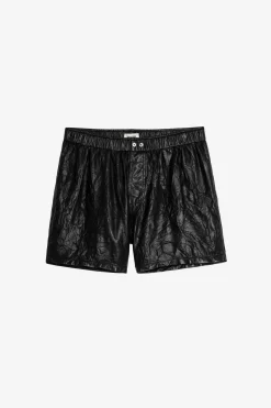 Zadig & Voltaire Pantalons Et Shorts^Short Pax Cuir Froisse