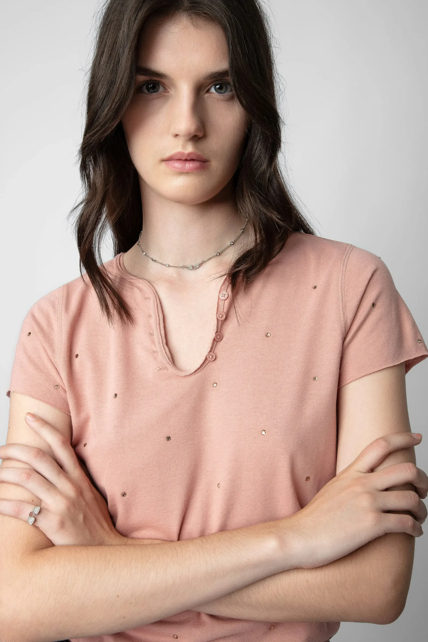 Zadig & Voltaire T-Shirts^T-Shirt Henley A Strass