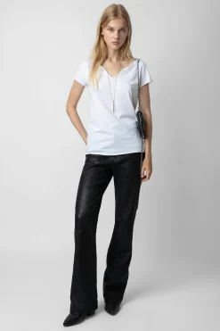 Zadig & Voltaire T-Shirts^T-Shirt Henley Amour Strass