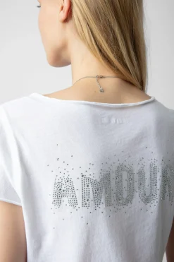 Zadig & Voltaire T-Shirts^T-Shirt Henley Amour Strass
