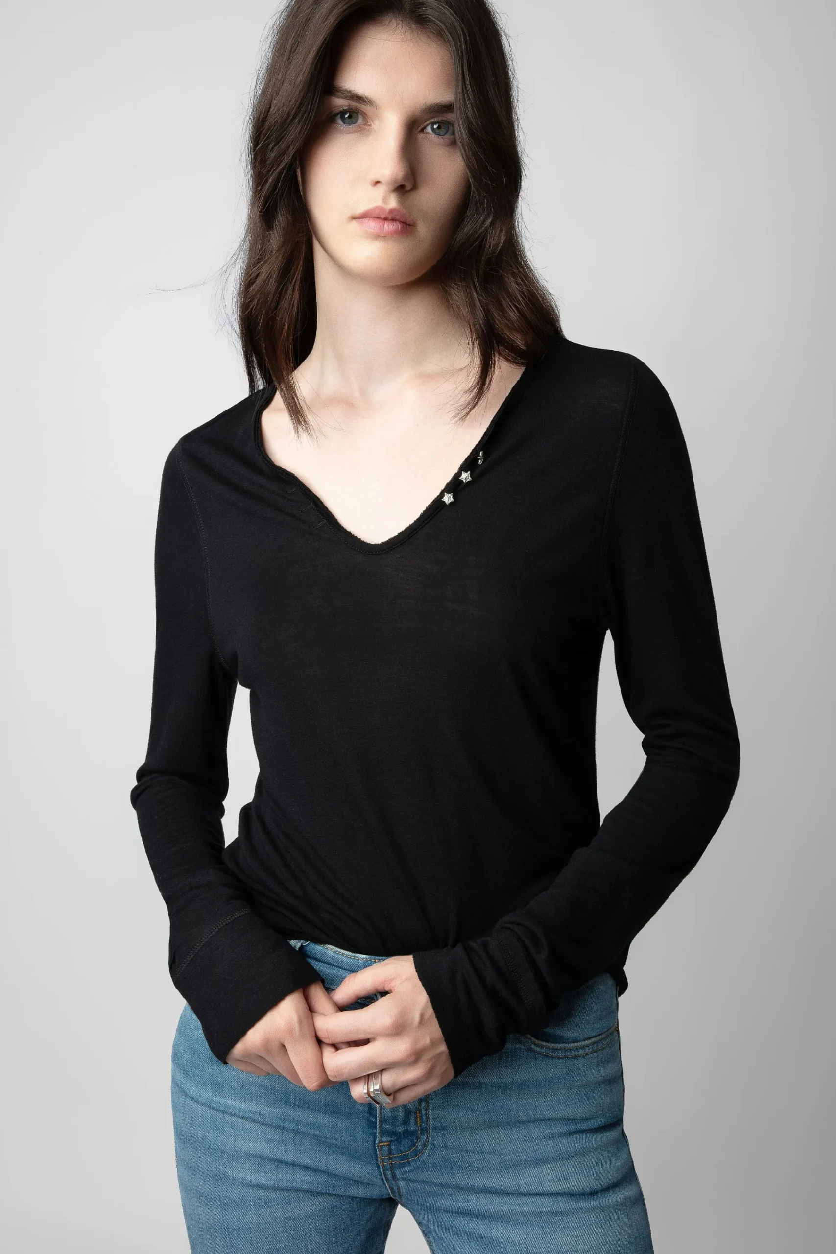 Zadig & Voltaire T-Shirts^T-Shirt Henley Bijoux