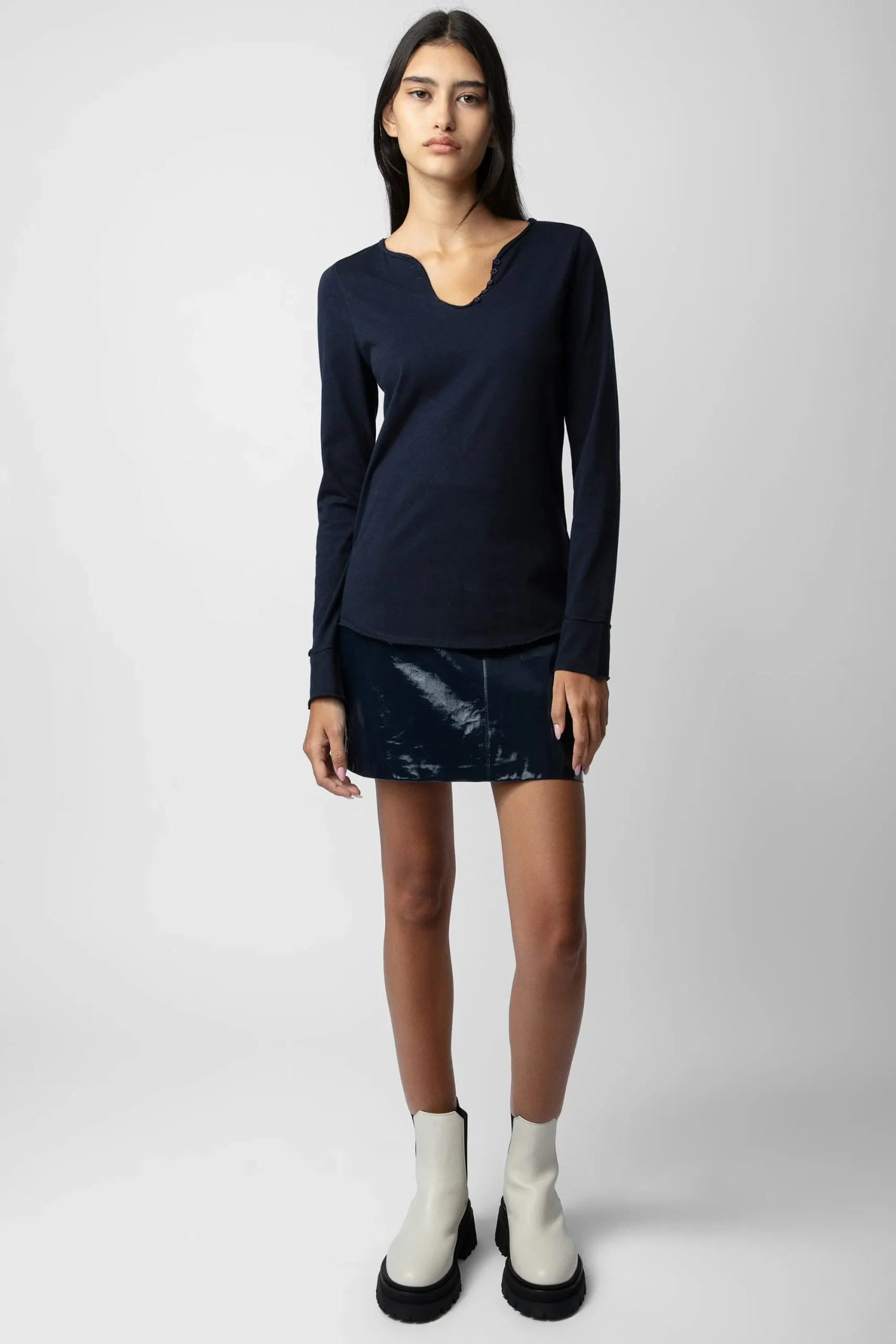 Zadig & Voltaire T-Shirts^T-Shirt Henley C'Est La Faute A Voltaire