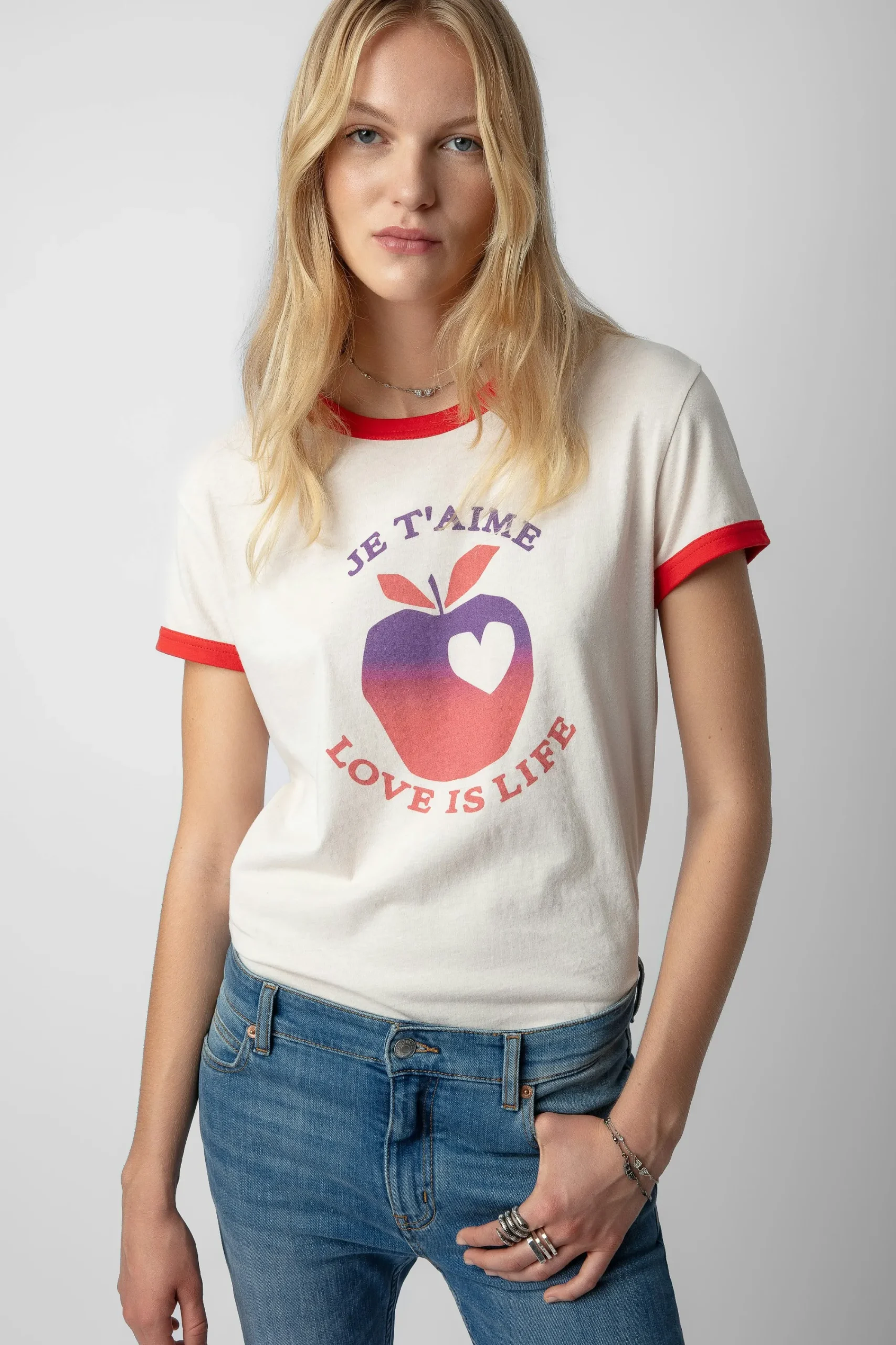 Zadig & Voltaire T-Shirts^T-Shirt Marcher L'Amour C'Est La Vie