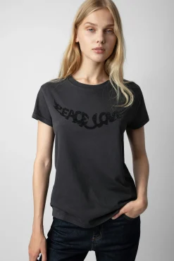 Zadig & Voltaire T-Shirts^T-Shirt Walk Peace & Love Strass
