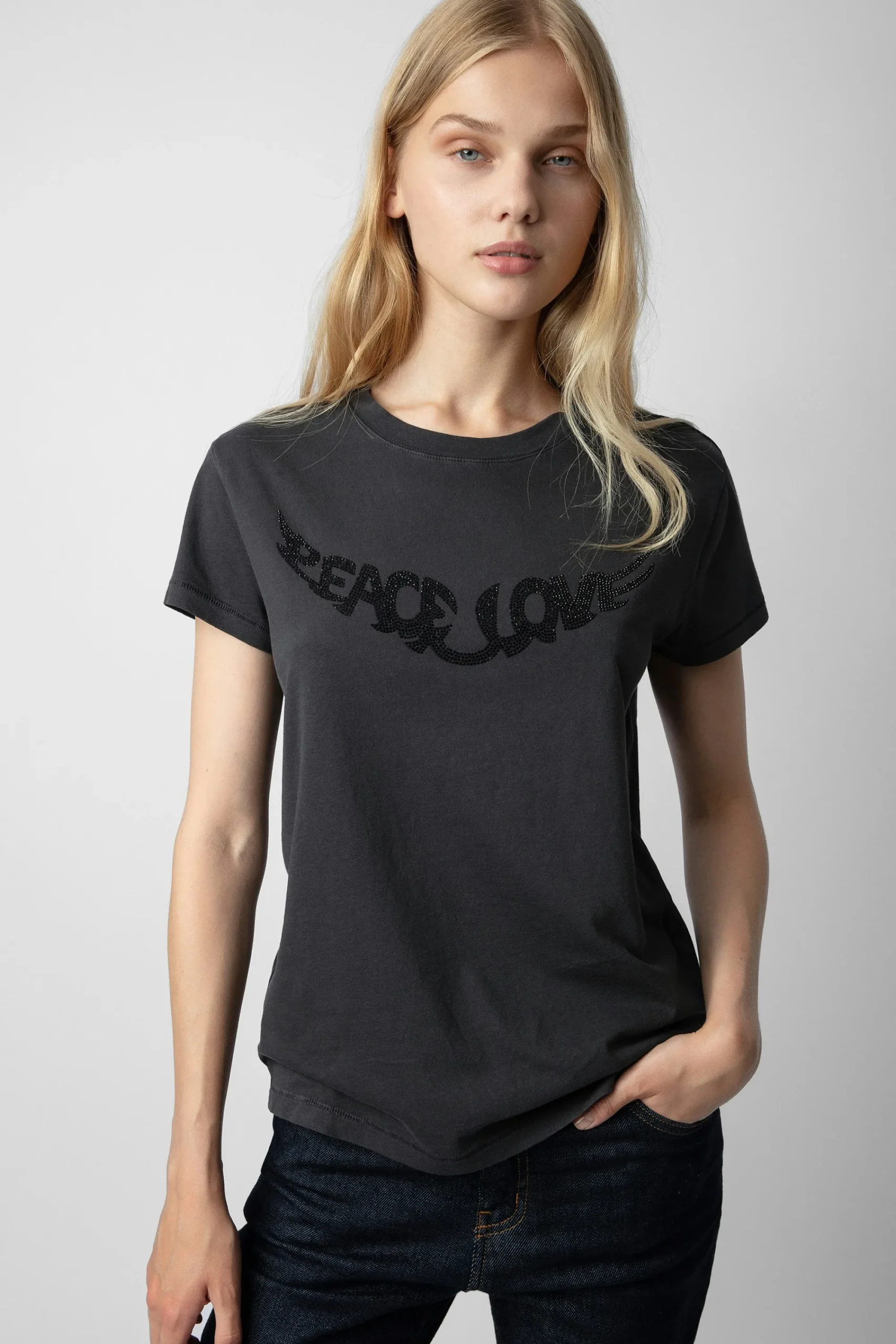 Zadig & Voltaire T-Shirts^T-Shirt Walk Peace & Love Strass