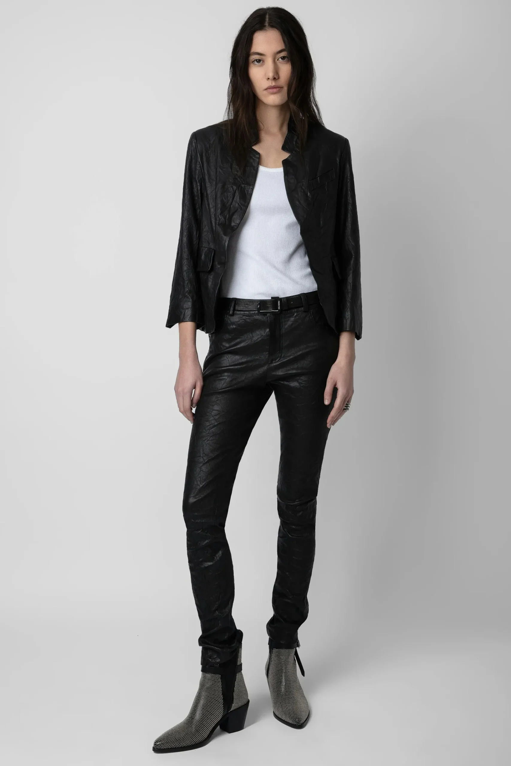 Zadig & Voltaire Vestes^Verys Blazer Cuir Froisse