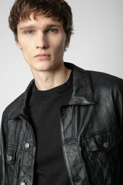 Zadig & Voltaire Manteaux Et Vestes^Veste En Cuir Froisse