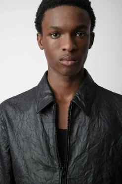 Zadig & Voltaire Manteaux Et Vestes^Veste En Cuir Froisse Lasso