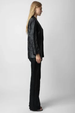 Zadig & Voltaire Vestes^Veste En Cuir Froisse Visco